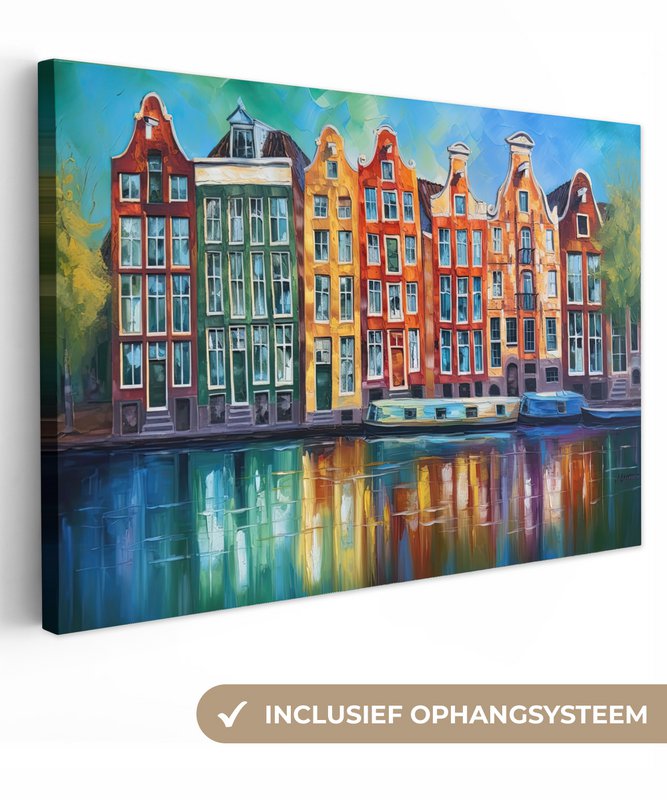 Canvas Painting - Wall Decoration Amsterdam - Oil - Grease - Painting - Art - Wall Decoration Living Room - Bedroom Decoration - Room Accessories - Canvas Paintings