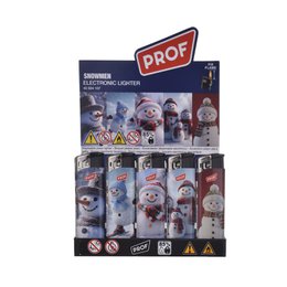 PROF Fix Flame Electronic Lighter Snowmen Pattern