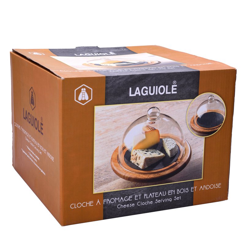 Vassoio in legno e ardesia copriformaggio