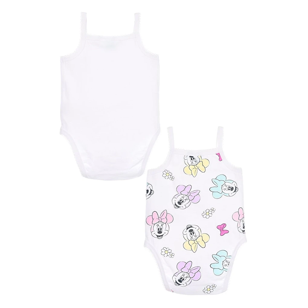 Sæt med 2 Babyvest Bodysuits, Love Minnie
