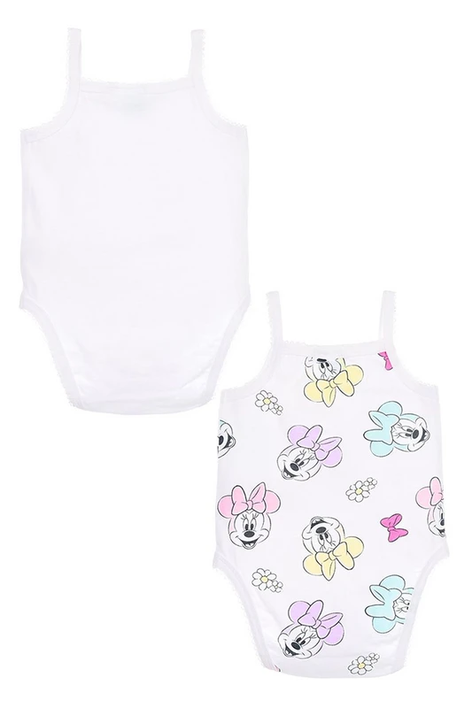 Sæt med 2 Babyvest Bodysuits, Love Minnie
