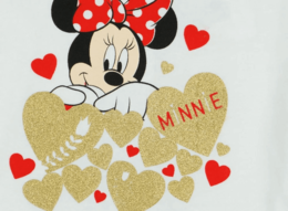 Świąteczna sukienka dla dziewczynki Disney Minnie Mouse, biało-czerwona