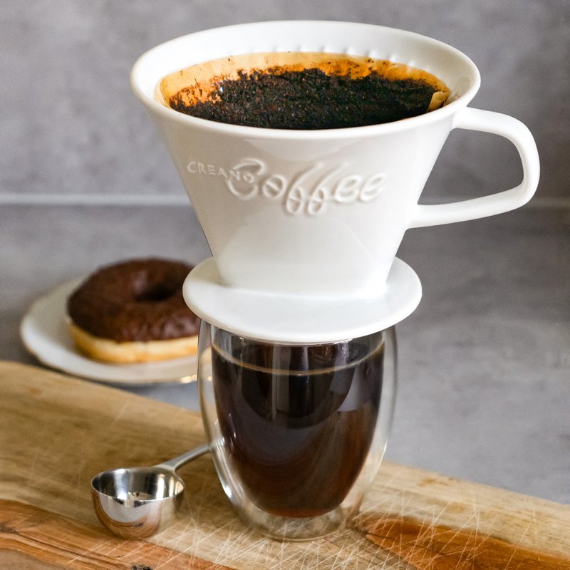 Creano porseleinen koffiefilterformaat. 4 saffraangeel
