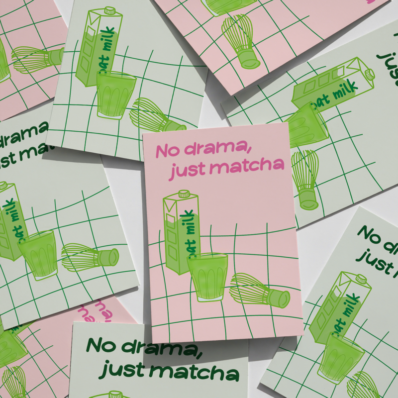 Affiche ~ Intet drama, bare matcha