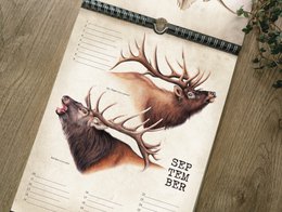 Hirsch-Geburtstagskalender, ewiger Kalender, umweltfreundlich