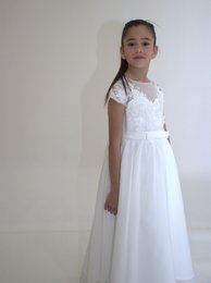 Ceremonial dress JEANNE - White - Size: 130 cm (7/8 years)