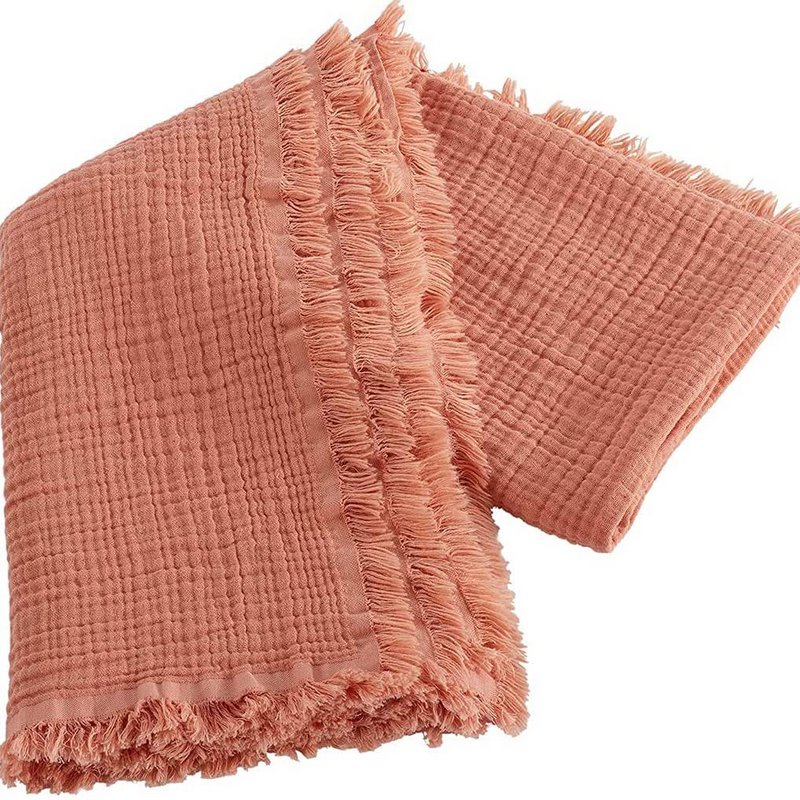 BOHORIA® muslin muslin cloth baby burp cloth Peach 80x80cm