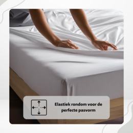 Spannbettlaken aus 100 % Baumwollsatin – Natur