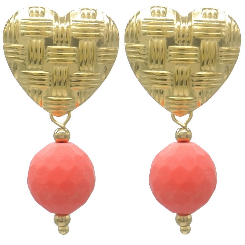 G-E8.1 E103-240G-1 S. Steel Earrings 4cm Heart