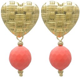G-E8.1 E103-240G-1 S. Steel Earrings 4cm Heart