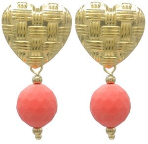 G-E8.1 E103-240G-1 S. Steel Earrings 4cm Heart