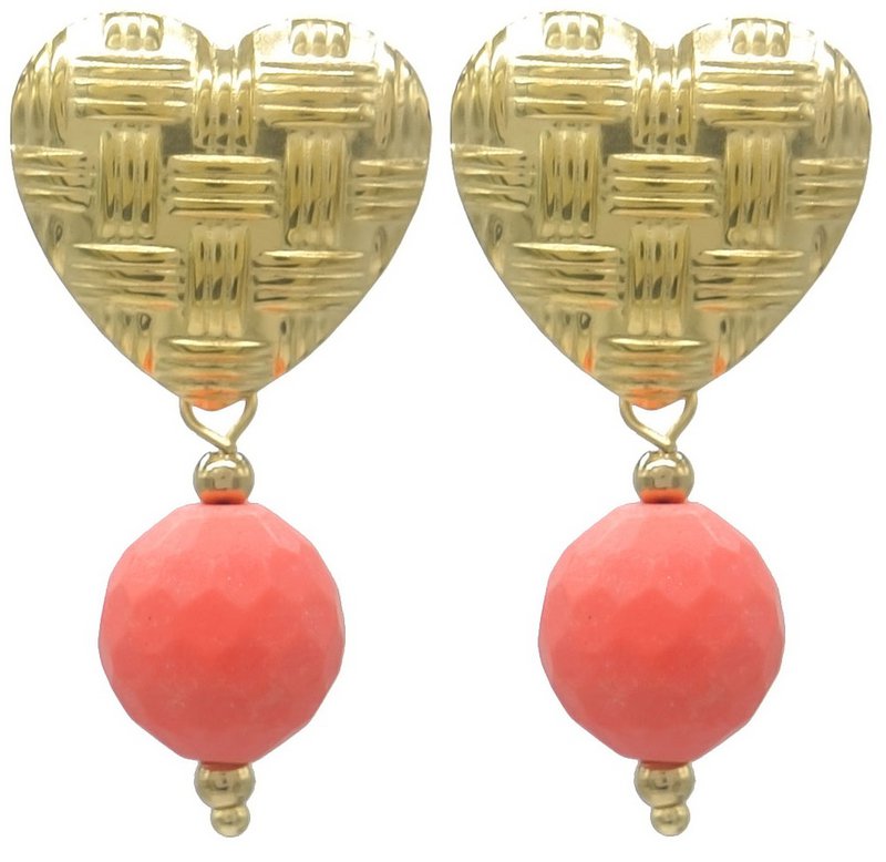 G-E8.1 E103-240G-1 S. Steel Earrings 4cm Heart