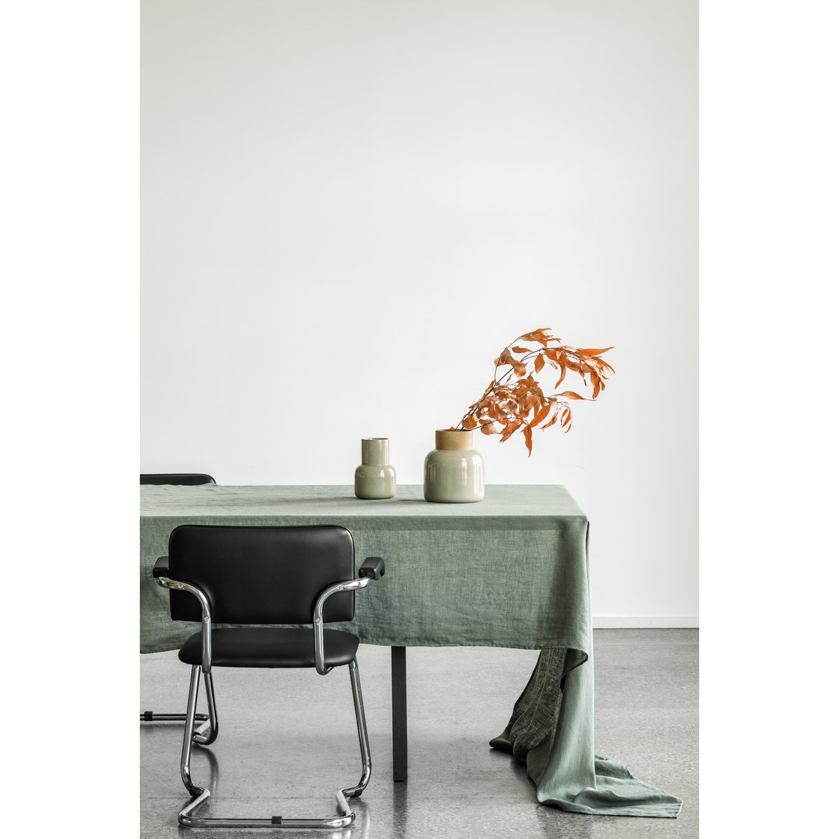 Linnen Tafelkleed Nordic Mosgroen (250x145 cm)