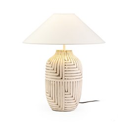 BORDLAMPE 22X22X45 HVID TRÆ UDEN SKÆRM TH6186300