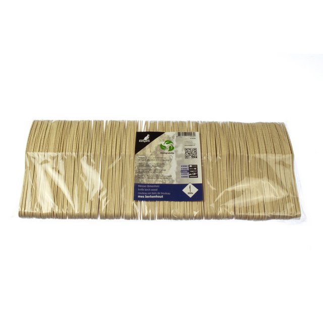 Navaja Madera Canguro 165mm pack 200 piezas biodegradables