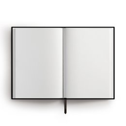 Notebook "Palm", A5, black / gold, linen cover