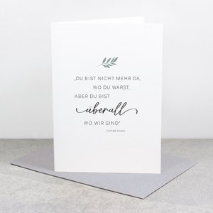 Sympathy card "Everywhere we are"