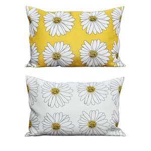 Wholesale Cushion Covers – Jute Rectangular Floral – 12x18 inch, 2-Pack