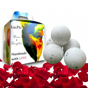 Rose Petal Bath Bomb Set (5 × 60 g)