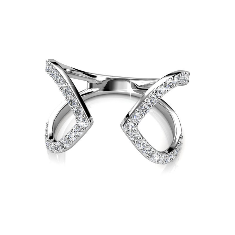 Aurora Ring - Sølv og krystal