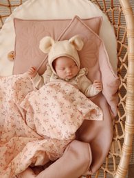 Linen bloom child cover set "Powder pink"