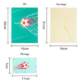 Football Goal 3D Pop-Up Card for Dad, Him & Soccer Fans