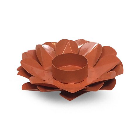 Lotus Candle Holder Orange Sacral Chakra