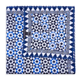 Blue Silk Square Scarf Sabika