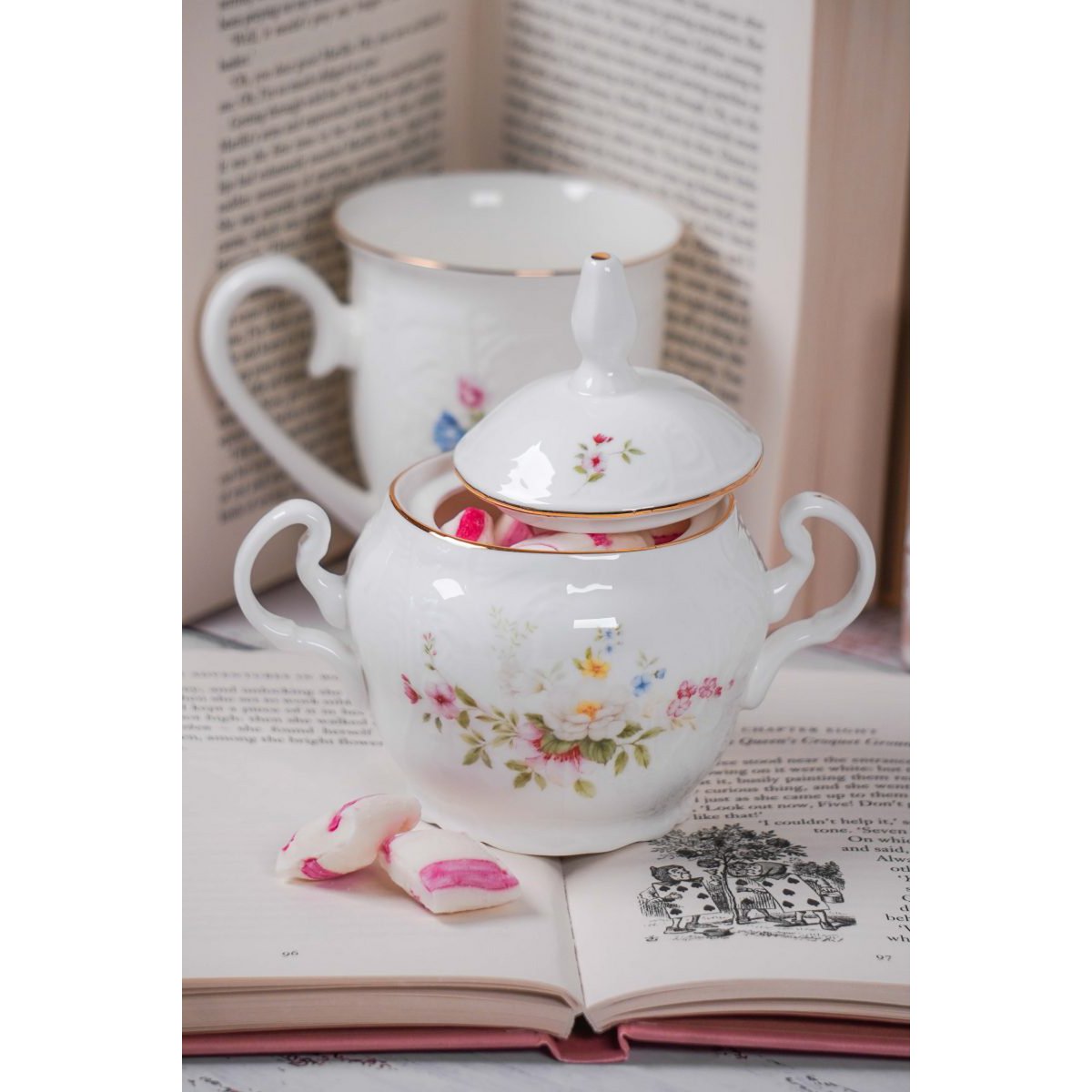 Sugar pot English garden 300 ml Isabelle Rose