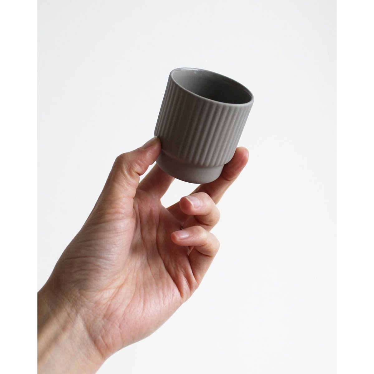 Espressotasse Säule | hellgrau