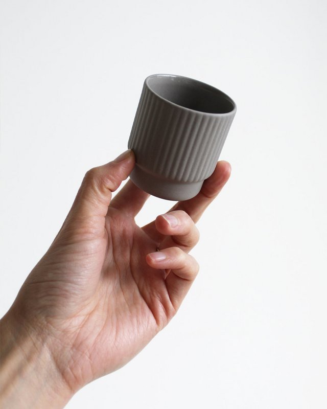 Taza de café expreso Columna | gris claro