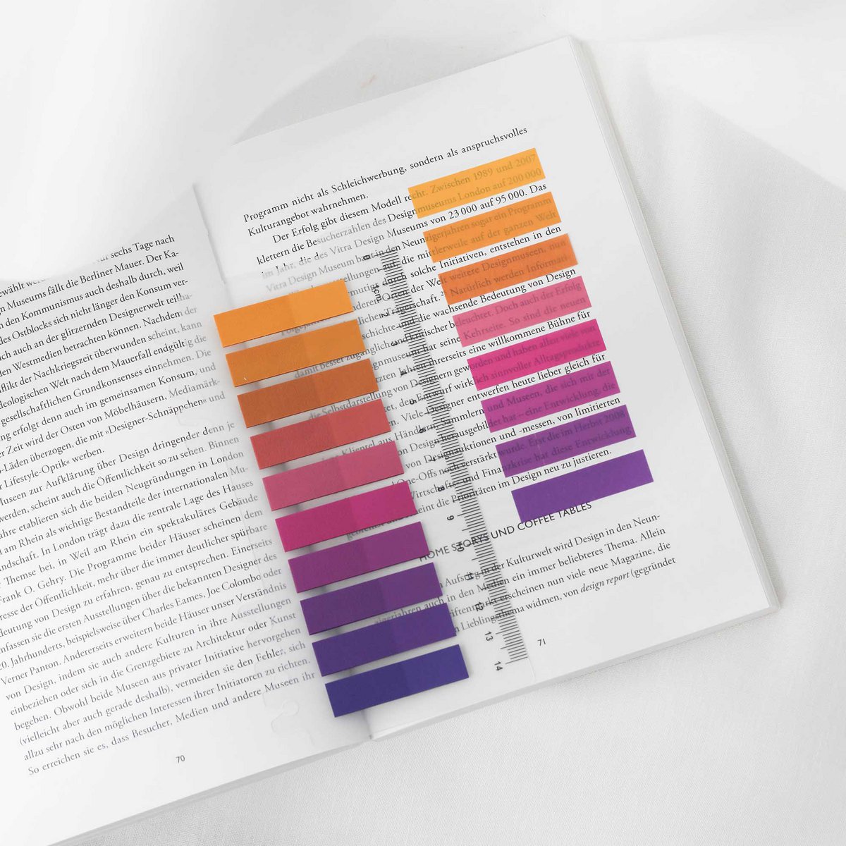 Dreamy Horizon | Ordinate Sticky Notes | Transparent Haftnotizen zum Markieren | Haftstreifen | Seitenmarkieren