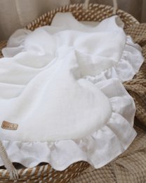 zomerlinnen babyslaapzak met ruches, babyslaapzak met ruches 1 TOG, 1,5 TOG, 2,5 TOG