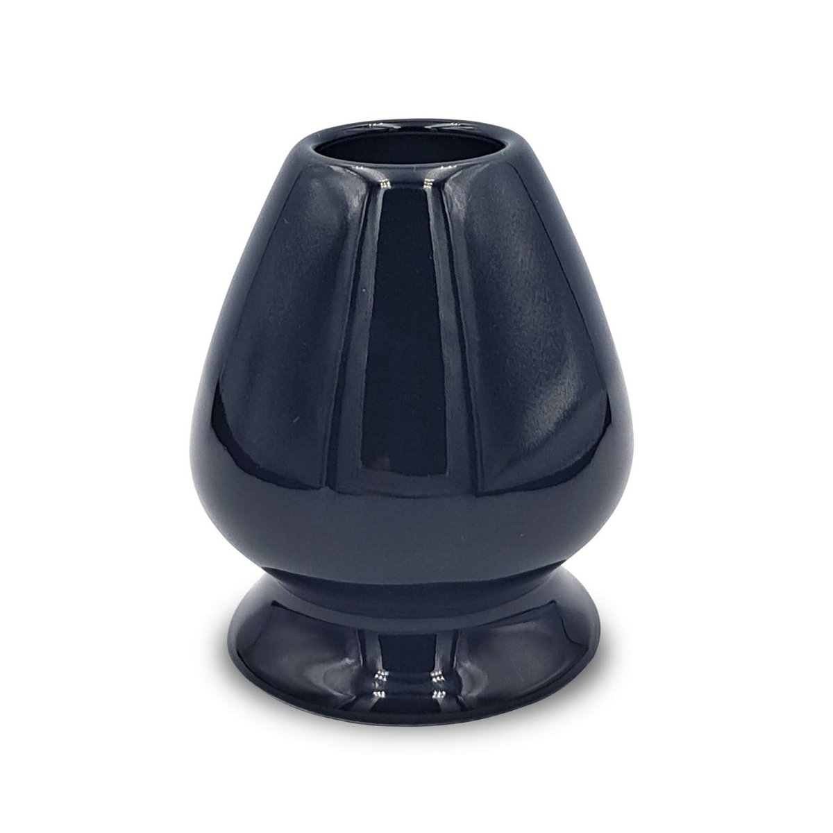 Matcha Besen Halter Kusenaoshi Schwarz aus Keramik
