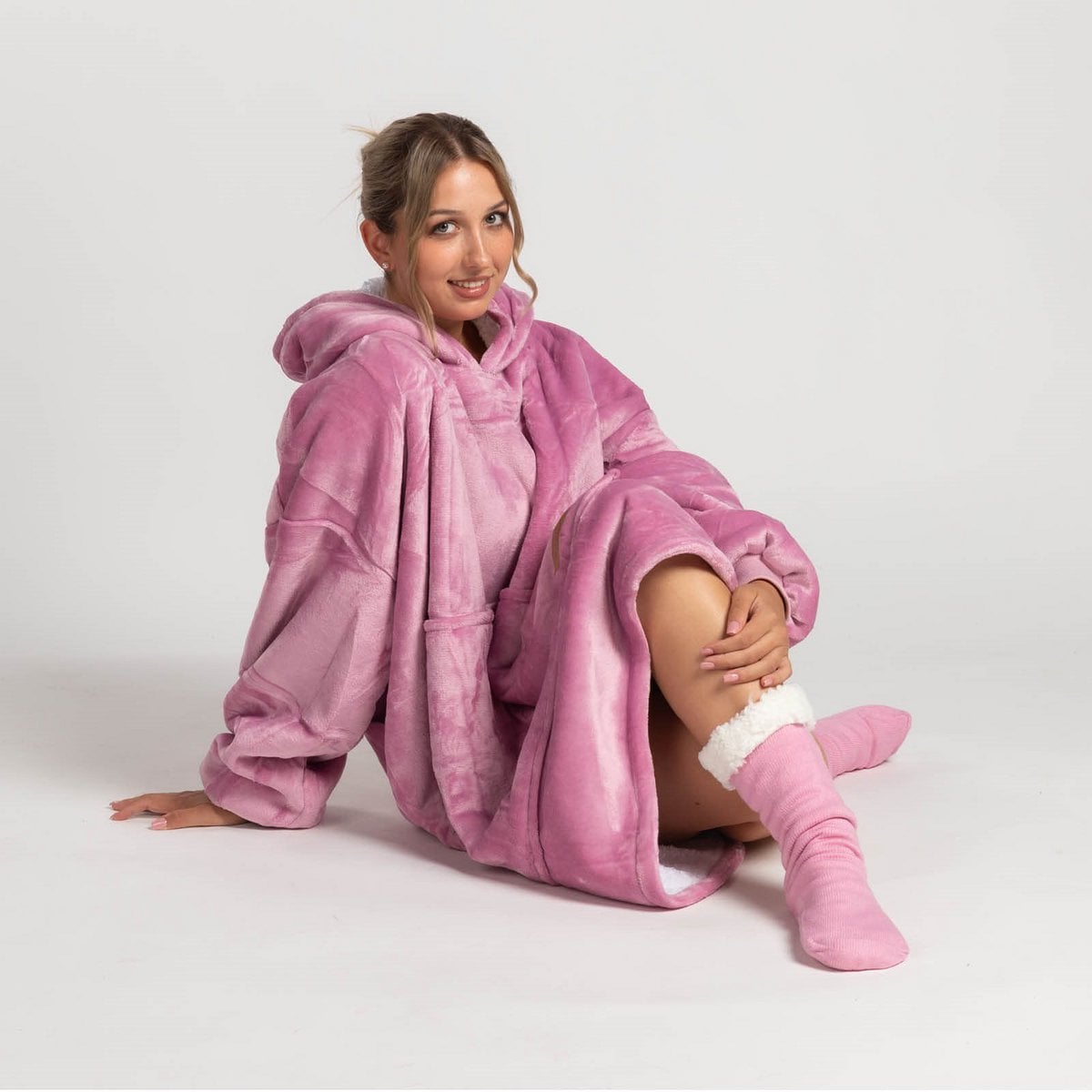 Vitapur - Hoodie blanket + socks - Pink