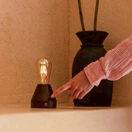 Lampada da tavolo ricaricabile Zavi Marrone Scuro