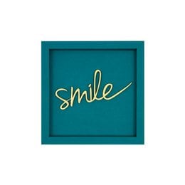 SONRISA marco tarjeta madera letras imán