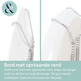Accroche-enseignes en métal doré avec protection en silicone