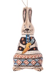 Easter Doe-hare with a carrot