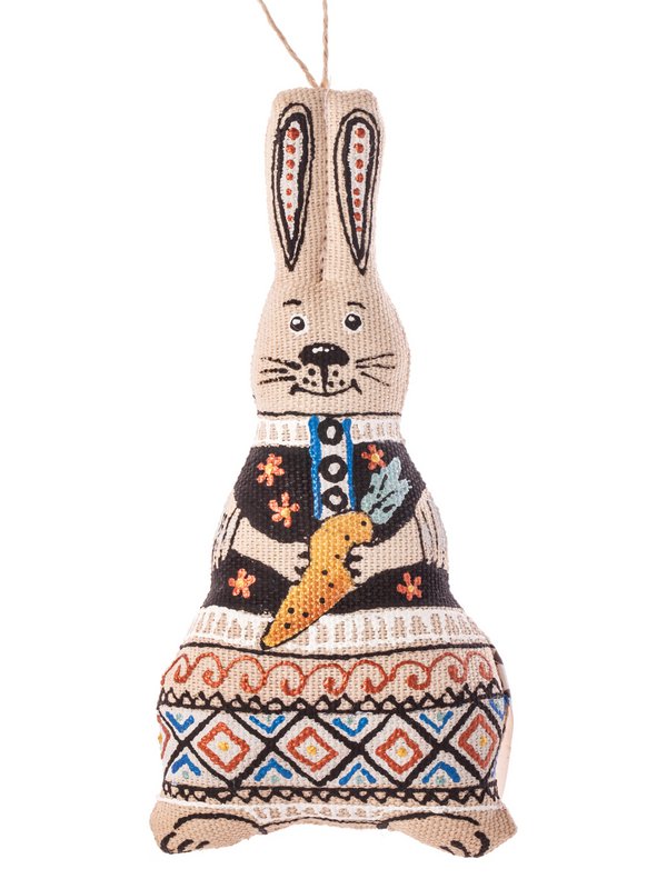 Easter Doe-hare with a carrot