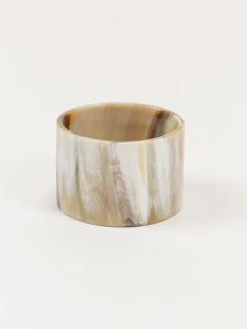 Broad blond horn bracelet