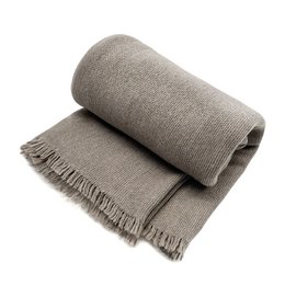 Merino tæppe Premium - taupe