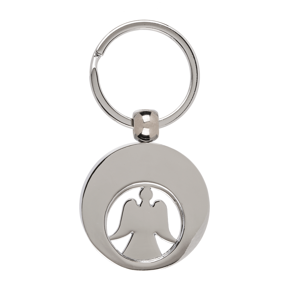 Metal Keychain, Angel, with Trolley Coin,