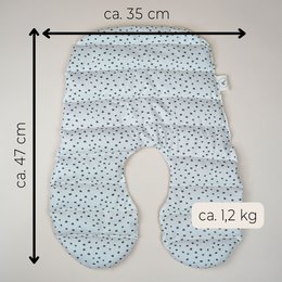 Cuscino scritto per collo in cotone - punti verde