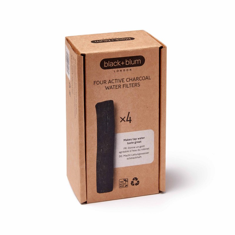 BLACK + BLUM Binchotan Aktivkohle | Wasserfilterstäbchen | 4er-Set