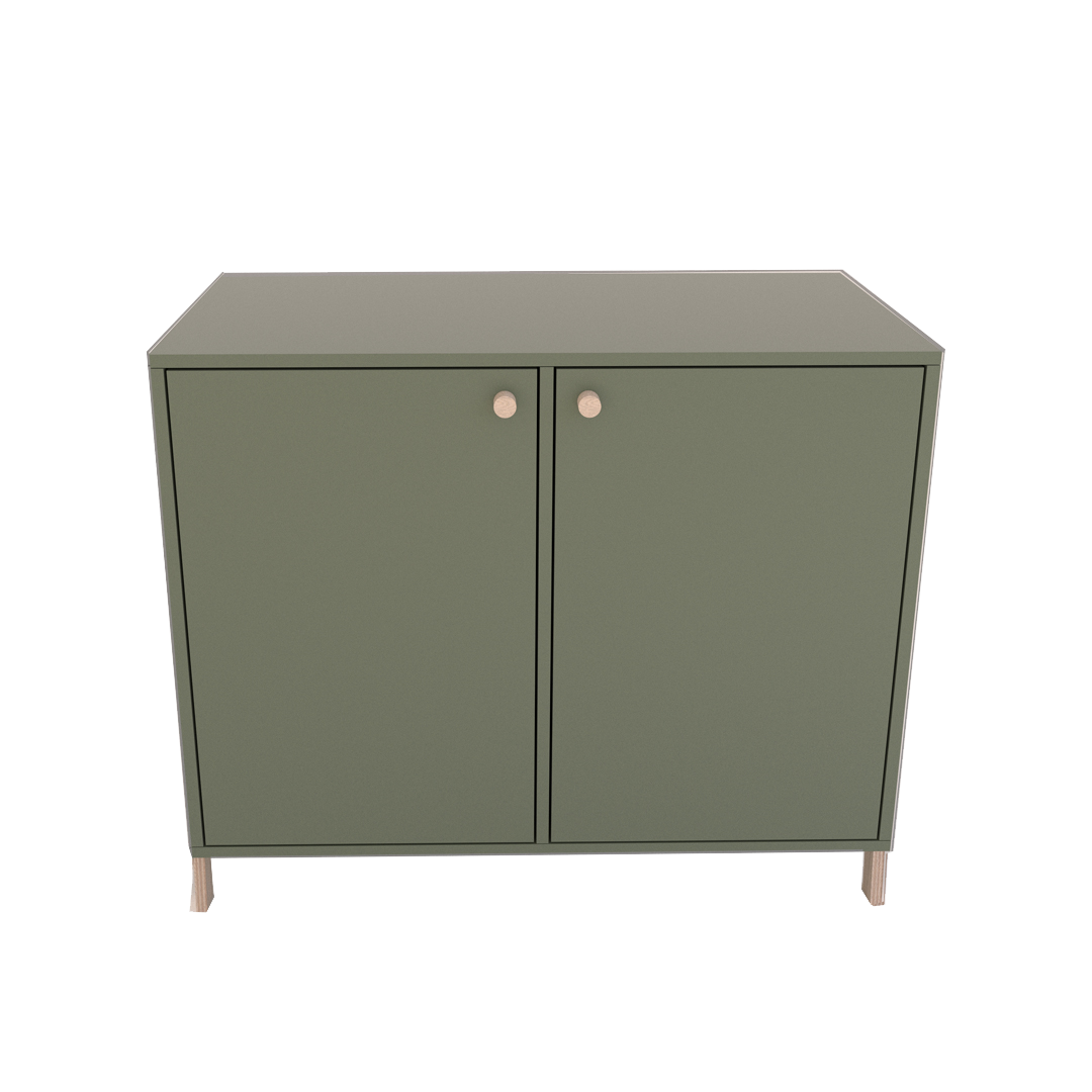 Commode Polly Basic met deurtjes - Groen