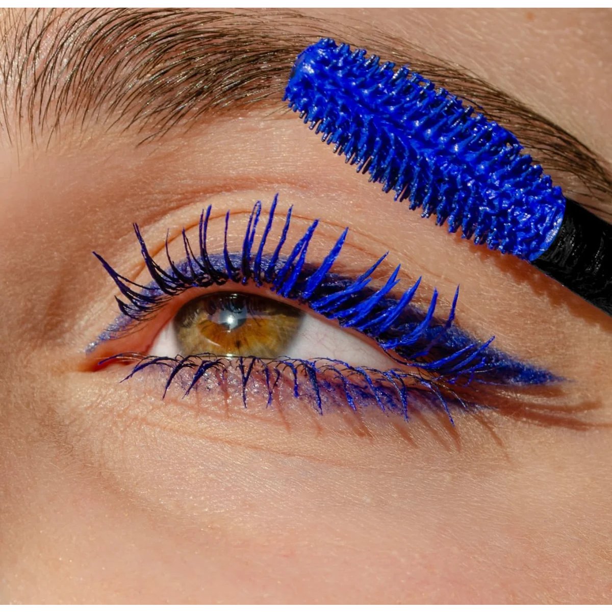 Electric blue mascara