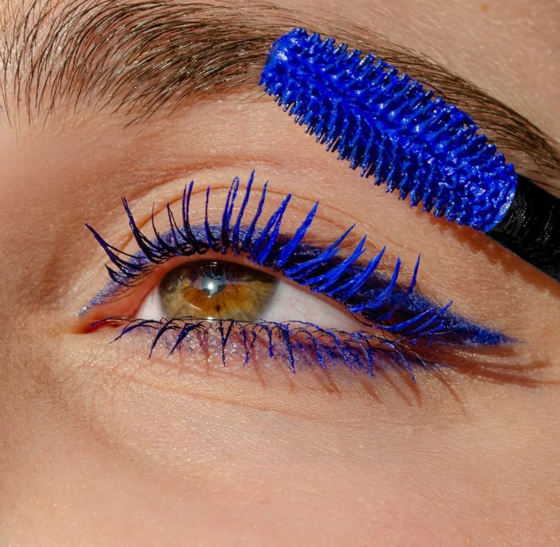 Electric blue mascara