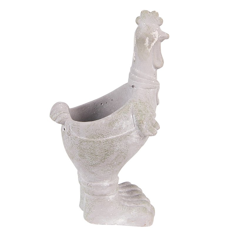 Blumenpot -Hahn 11x10x26 cm grauer Stein