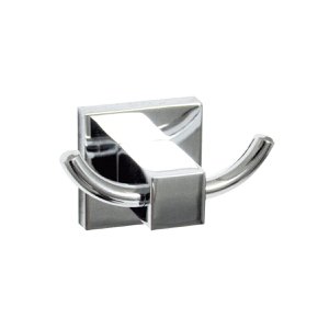 Fakelmann Mare wall-mounted double hook gray chrome towel rack
